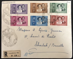 Luxembourg 1953 - Recommandé De Luxembourg-Ville Vers Schaerbeek - Cartas & Documentos