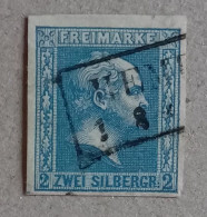 Prusse Preussen 1858 – F. Wilhelm IV - MiNr 11 A – 2 Sgr – Bleu-outremer – Signature JÄSCHKE BPP - Usados