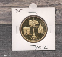 Médaille Souvenirs&Patrimoine : Les 4 Monuments - Type 1  (couleur Or) - Sonstige & Ohne Zuordnung