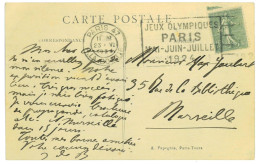 P3486 - FRANCE 23.6.24, DURING GAMES SLOGAN CANCEL. - Estate 1924: Paris