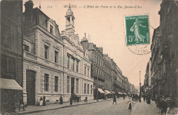 76 Rouen Hotel Des Postes Et La Rue Jeanne D' Arc CPA - Rouen