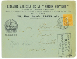 P3487 - FRANCE , 21.11.23, FIRST DAY OF USE OF THIS SLOGAN CANCELLATION. RARE - Estate 1924: Paris