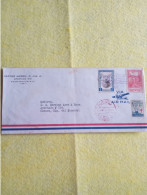 Dom Rep.cover Rare Destine Ecuador Y 408 Upu1949.st Francis.church Ruins Yv A 77.&tb Stamps.1950.e7 Reg Post Late Deliv. - Dominikanische Rep.