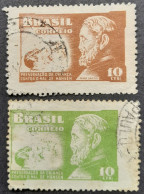 Bresil Brasil Brazil 1952 1953 Lutte Contre La Lèpre Hansen Yvert 519 555 O Used - Gebraucht