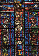 FRANCE - Reims - Basiliques Saint Remi - Vitrail Central De La Galerie - La Crucifixion - Carte Postale - Reims