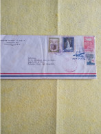 Dom Rep.cover Rare Destine Ecuador Y 407 Upu1949.st Francis.church Ruins Yv A 77.&tb Stamps.1949.e7 Reg Post Late Deliv. - Dominikanische Rep.