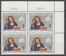1982 , Mi 1721 ** (3) - 4er Block Postfrisch -  Landesweltkongreß Der Zahnärzte Der FDI - Unused Stamps
