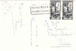 CARTOLINA TORINO PIAZZA S.CARLO CON ANNULLO TARGHETTA FIABA ROSA D'ORO - 1946-60: Marcophilia