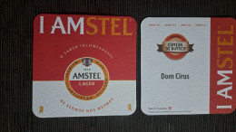 AMSTEL BRAZIL BREWERY  BEER  MATS - COASTERS # BAR DOM CIRUS  Front And Verse - Beer Mats