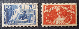 Série Au Profit Des Chomeurs. Y&T 307-308 Neuf * - 1935 - Unused Stamps