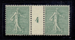 SEMEUSES - N°130 TIV MILLESIME 4 - 1 TP CENTRAGE PARFAIT - ** MNH TB - 1903-60 Säerin, Untergrund Schraffiert