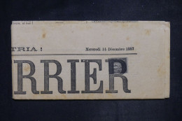 FRANCE - Sage 1ct Sur Journal Le Courrier En 1887, Annulation Typographique - L 153072 - 1877-1920: Période Semi Moderne