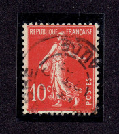 SEMEUSE - N°138 "c" ECARLATE - OB - Signé - 1906-38 Semeuse Camée