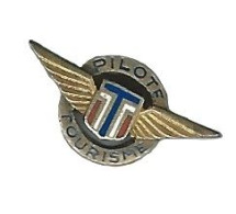 BOUTONNIERE / PIN'S VINTAGE PILOTE D'AVIONS DE TOURISME (AEROCLUB) - BREVET N°16226 - Airplanes