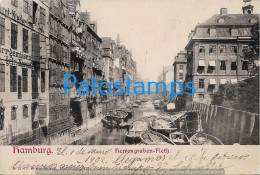 229742 GERMANY HAMBURG HERRENGRABEN FLETH & BOAT CIRCULATED TO URUGUAY POSTAL POSTCARD - Autres & Non Classés