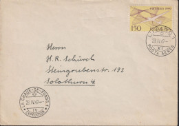 1949 Schweiz, Luftpost,ⵙ= LUGANO POSTA AEREA + LA CHAUX DE FONDS,  Zum:CH F45, Mi:CH 518 - Primeros Vuelos