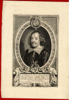 ANTONIUS DE BRUN   PORTRAIT 1648  -  GRAVURE ORIGINALE  VERS 1800  ? - Stiche & Gravuren