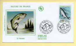 FDC N° 2665 – Le Saumon – Nature De France – 92 Neuilly-sur-Seine 6/10/1990 (soie) - 1990-1999