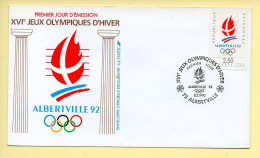 FDC N° 2632 – XVIè Jeux Olympiques D'Hiver – Albertville 92 – 73 Albertville 8/02/1990 (voir Scan Recto/verso) - 1990-1999