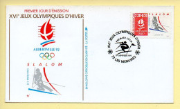 FDC N° 2676 – XVIè Jeux Olympiques D'Hiver – Albertville 92 – Slalom – 73 Les Ménuires 19/01/1991 - 1990-1999