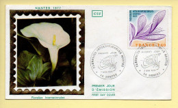 FDC N° 1931 – Floralies Internationales (Nantes 1977) – 44 Nantes 7/05/1977 (soie) - 1970-1979