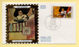 FDC N° 1841 – EUROPA 75 (Van Dongen – Femme à La Balustrade) – 75 Paris 26/04/1975 (soie) - 1970-1979