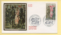 FDC N° 1729 – Incroyable Et Merveilleuses – 75 Paris 7/10/1972 (soie) - 1970-1979