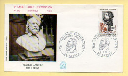 FDC N° 1728 – Théophile Gautier (1811-1872) – 65 Tarbes 9/09/1972   - 1970-1979