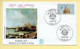 FDC N° 1676 – EUROPA 1971 (Basilique De La Salute à Venise) – 75 Paris 8/05/1971 - 1970-1979