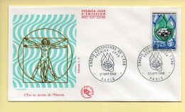 FDC N° 1612 – Charte Européenne De L'Eau – L'Eau Au Service De L'Homme – 75 Paris 27/09/1969  - 1960-1969