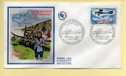 FDC N° 1565 – Premier Vol Postal (Cinquantième Anniversaire) – 44 Saint-Nazaire 17/08/1968 (soie) - 1960-1969