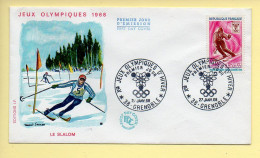 FDC N° 1547 – Xème Jeux Olympiques D'hiver Grenoble 1968 (Le Slalom) – 38 Grenoble 27/01/1968  - 1960-1969