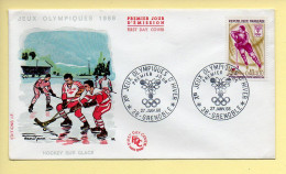 FDC N° 1544 – Xème Jeux Olympiques D'hiver Grenoble 1968 (Hockey Sur Glace) – 38 Grenoble 27/01/1968  - 1960-1969