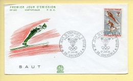 FDC N° 1543 – Xème Jeux Olympiques D'hiver Grenoble 1968 (Saut) – 38 Grenoble 27/01/1968  - 1960-1969