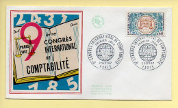 FDC N° 1529 – 9è Congrès International De Comptabilité – 75 Paris 2/09/1967 (soie) - 1960-1969