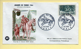 FDC N° 1406 – Journée Du Timbre 1964 (Courrier à Cheval XVIIIè Siècle) – 75 Paris 14/03/1964 - 1960-1969