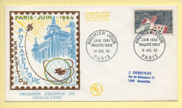 FDC N° 1403 – Philatec Paris Juin 1964 – 75 Paris 14/12/1963 - 1960-1969