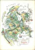 71963202 Insel Ruegen Landkarte Mit Hiddensee Ruegen - Andere & Zonder Classificatie