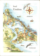 71963188 Usedom Insel Landkarte Usedom - Usedom