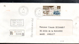 TAAF 1993 LETTRE RECOMMANDEE DE DUMONT D'URVILLE - Covers & Documents