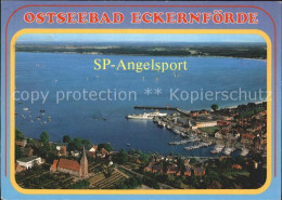 71963180 Eckernfoerde SP Angelsport Fliegeraufnahme Hafen Eckernfoerde - Eckernfoerde