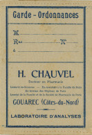 GOUAREC - Garde-Ordonnances - H. Chauvel Docteur En Pharmacie - 3 Scans - 11 X 16 Cm - Andere & Zonder Classificatie