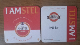 AMSTEL BRAZIL BREWERY  BEER  MATS - COASTERS # BAR 1960  Front And Verse - Sous-bocks