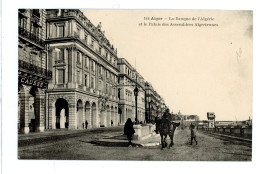 ALGERIE ALGER LA BANQUE DE L'ALGERIE ET LE PALAIS DES ASSEMBLEES ALGERIENNES 1923 - Algiers