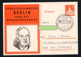 Berlin Ganzsache Wahl Des Bundespräsidenten , Bundesversammlung 1959 - Autres & Non Classés