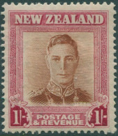 New Zealand 1947 SG686 1/- Red-brown And Carmine KGVI MLH - Sonstige & Ohne Zuordnung