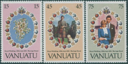 Vanuatu 1981 SG315-317 Royal Wedding Set MNH - Vanuatu (1980-...)