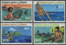 Papua New Guinea 1981 SG417-420 Traditional Fishing Set MNH - Papoea-Nieuw-Guinea