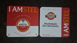 AMSTEL BRAZIL BREWERY  BEER  MATS - COASTERS # BAR MEU BUTIQUIM RESTAURANTE Front And Verse - Beer Mats