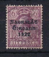Ireland: 1922/23   KGV OVPT    SG60    6d      Used - Usati
